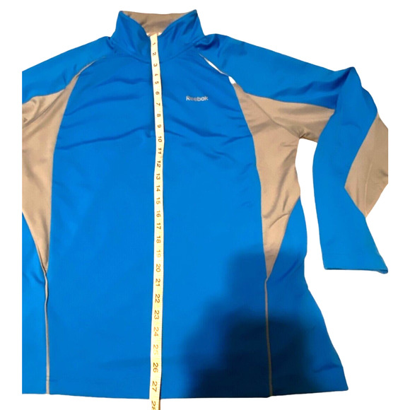 Reebok Athletic Long Sleeve Zippered‎ Collar Jacket Shirt Size L Polyester Blend - Picture 10 of 10